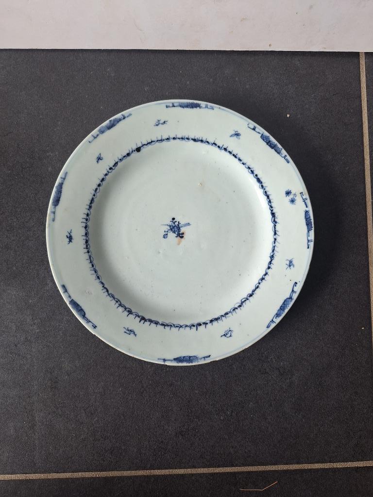 Chinees porseleinen bord, underglaze blue, 18e eeuw, Ophalen of Verzenden