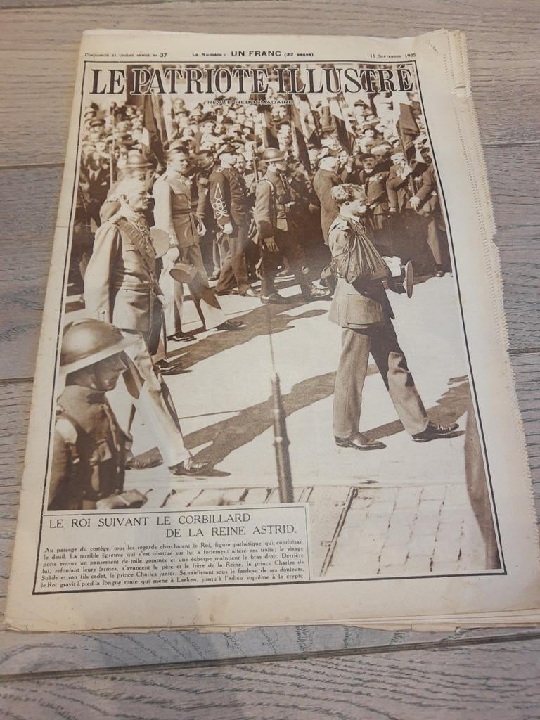 Le patriotre illustré, 1935 pour les funérailles de la reine, Enlèvement ou Envoi