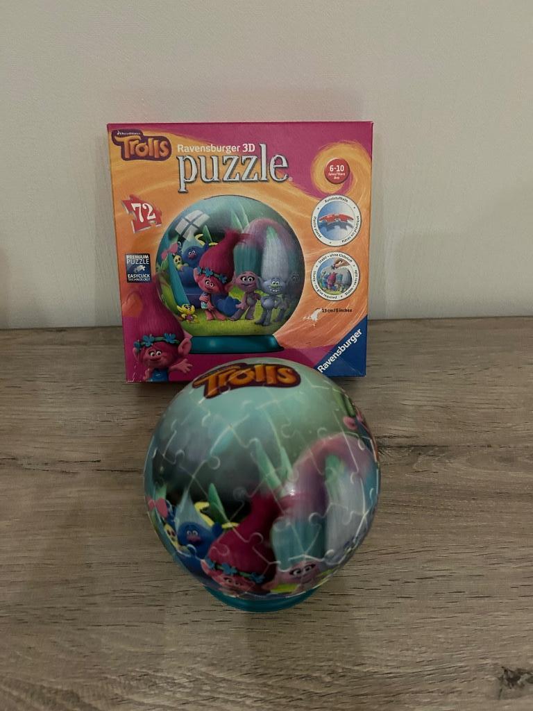 Puzzel Ravensburger Trolls 3D, Ophalen of Verzenden, Zo goed als nieuw