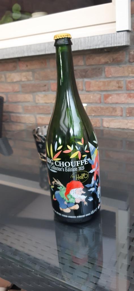 Big chouffe fles 1.5 L, Verzamelen, Biermerken, Ophalen, Gebruikt, Flesje(s), Overige merken