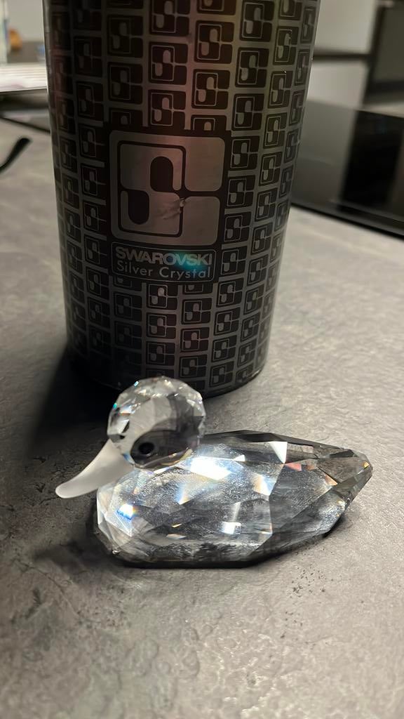 Grand canard Swarovski immaculé dans une boîte., Collections, Enlèvement ou Envoi, Neuf