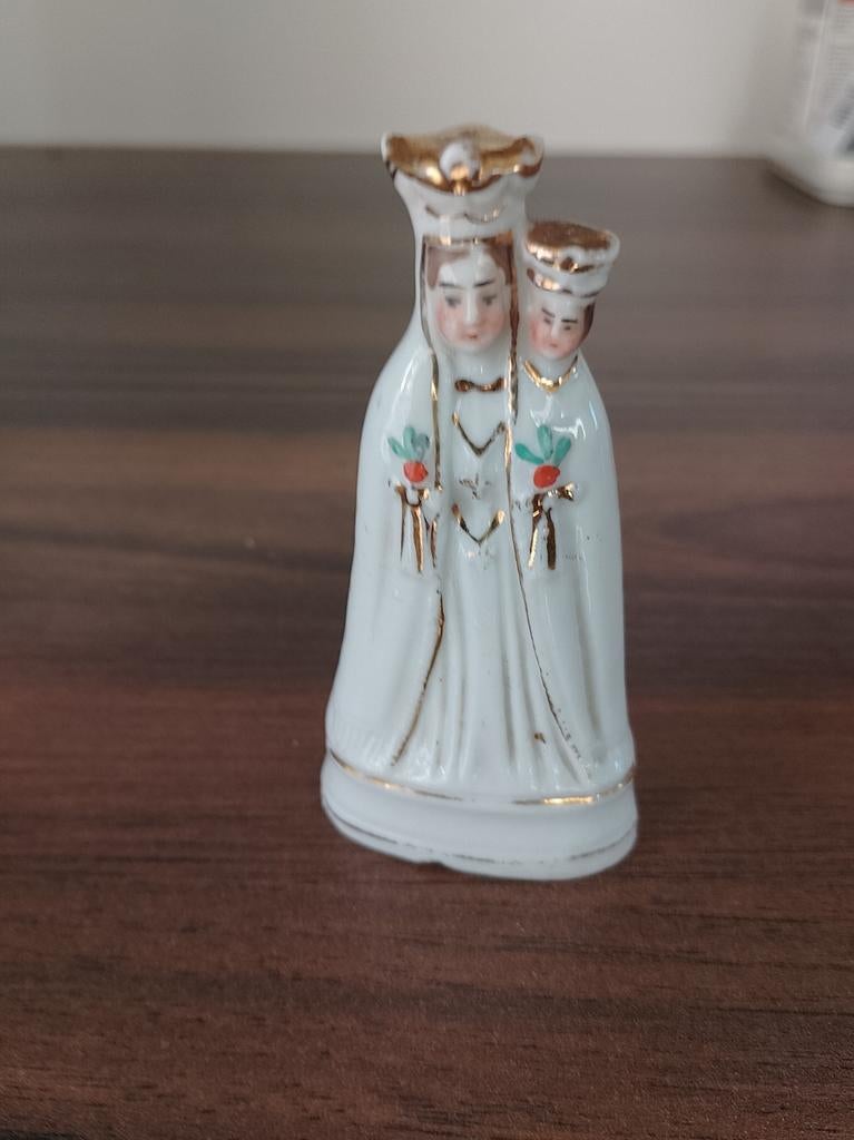 Klein antiek Mariabeeldje, vieux Bruxelles porselein, Ophalen of Verzenden