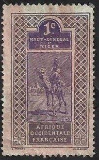 1 Postzegel Opper-Senegal en Niger 1914 Toeareg, Enlèvement ou Envoi, Autres pays, Non oblitéré