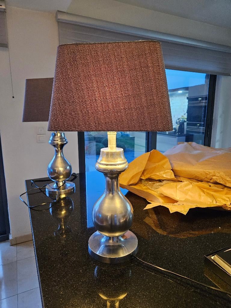 2 Prachtige tafellampen, Ophalen, Gebruikt, Overige materialen, 50 tot 75 cm