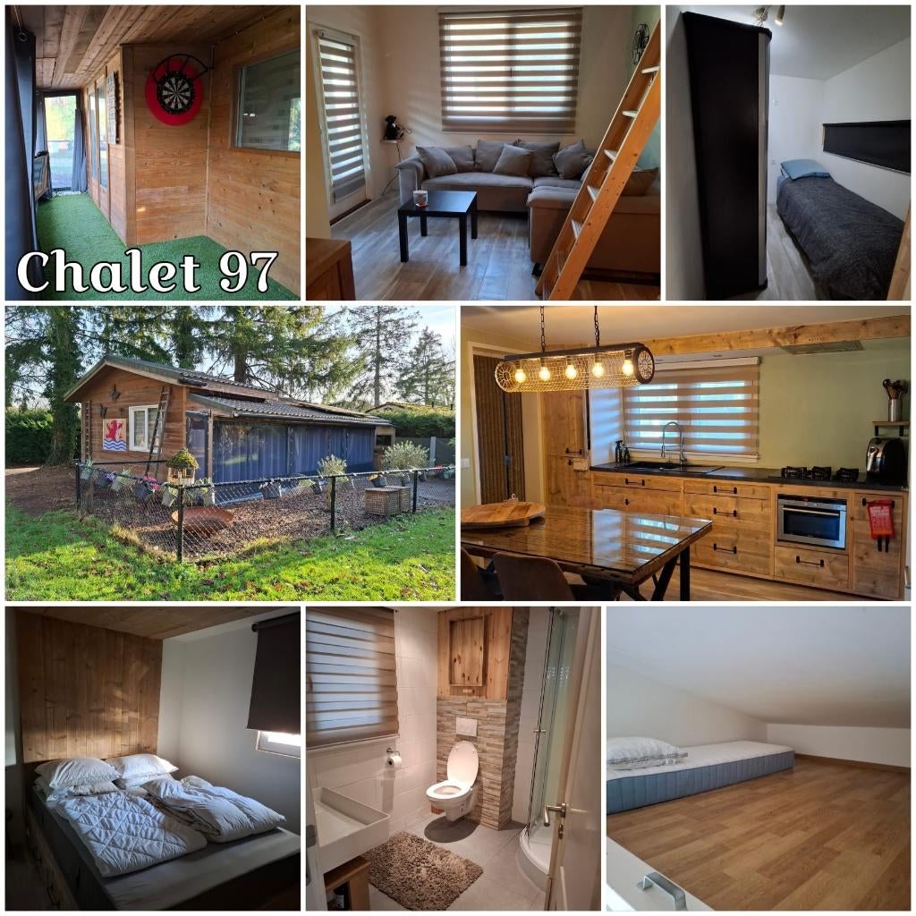 bemeubeld chalet te koop, Propriétaire, Parc de loisirs, Bois/Forêt, Limbourg ou Liège