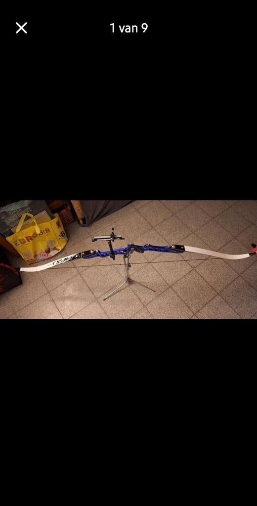 Startersset rechtshandige recurve boog, Ophalen