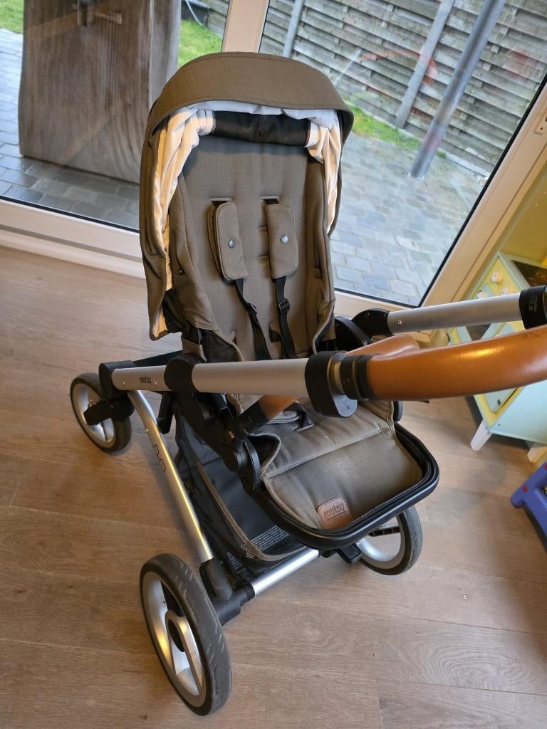 Kinderwagen 3 in 1 Mutsy, Poussette combi, Comme neuf, Mutsy, Tige de poussée réglable