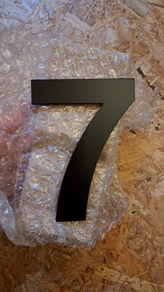 Zwart huisnummer 7 - 1 - 9/6 voor gevel (merk: Bravios), Enlèvement, Neuf