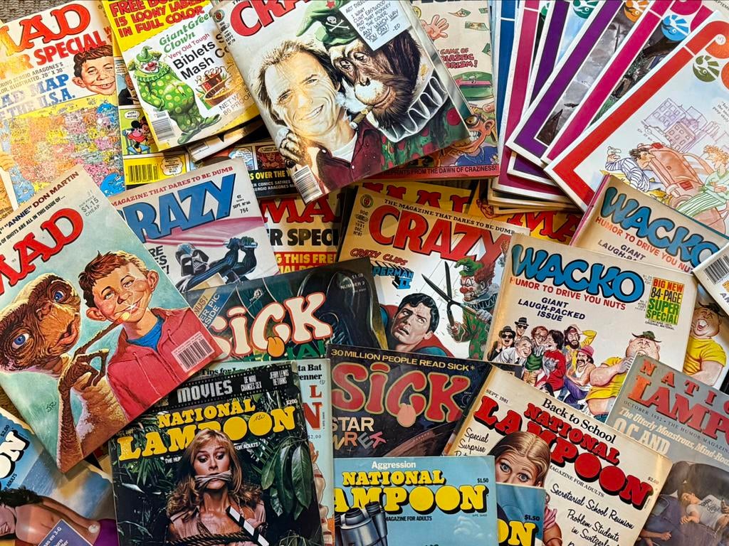 Satirische vintage comics, Boeken, Meerdere comics, Ophalen, Gelezen