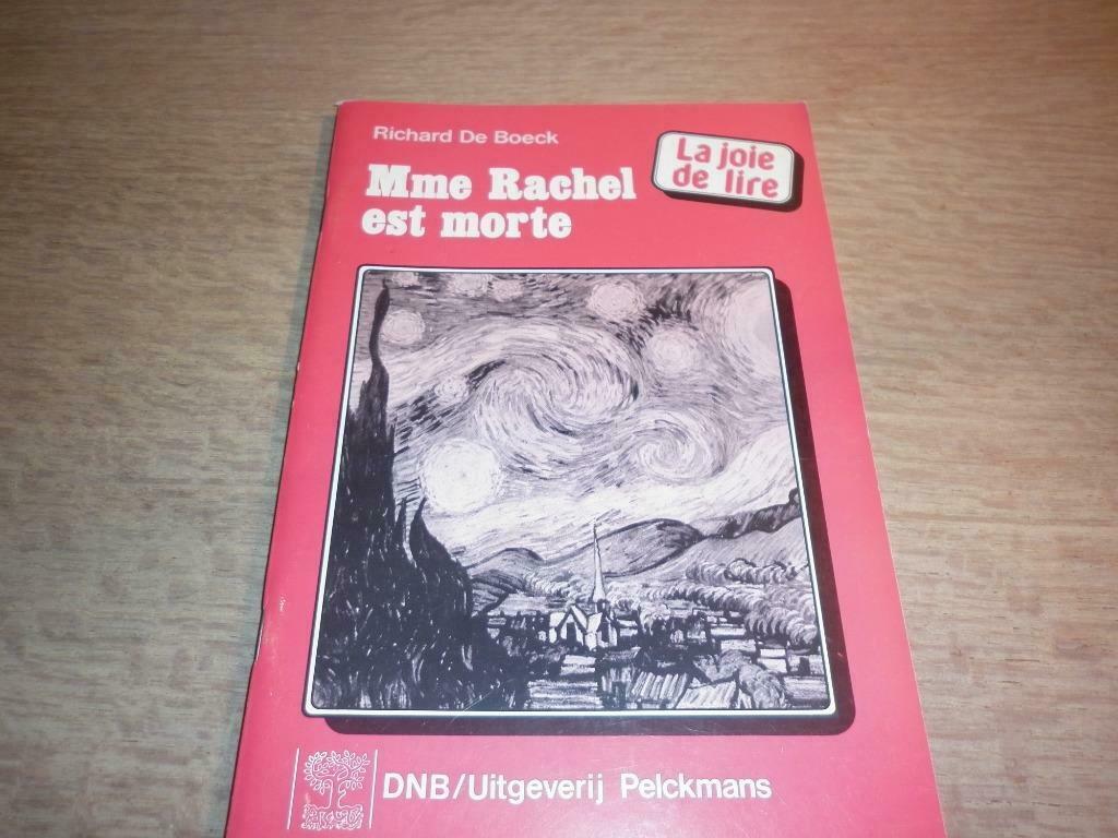 La joie de lire-Mme Rachel est morte-Richard De Boeck, Boeken, Ophalen, Gelezen