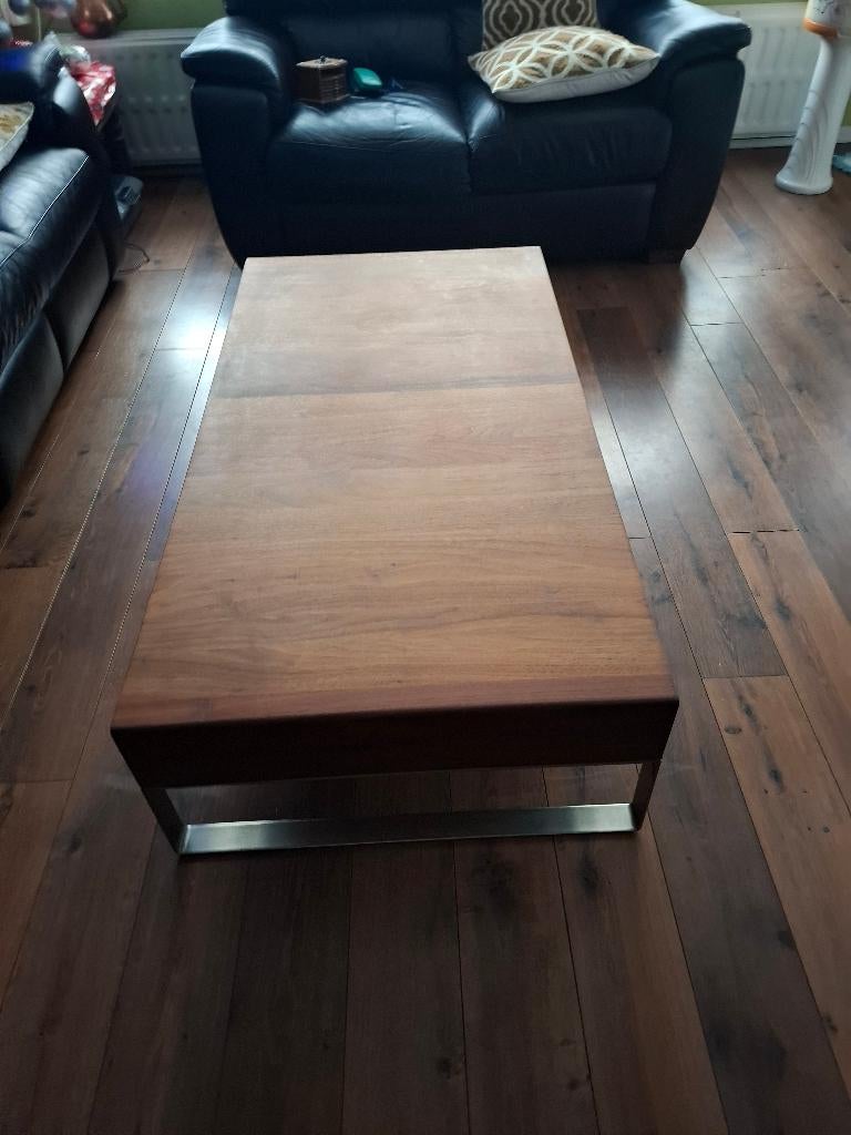 notelaar salon tafel aankoop prijs 1450 euro, Huis en Inrichting, Tafels | Salontafels, Ophalen, Gebruikt, 100 tot 150 cm, Glas