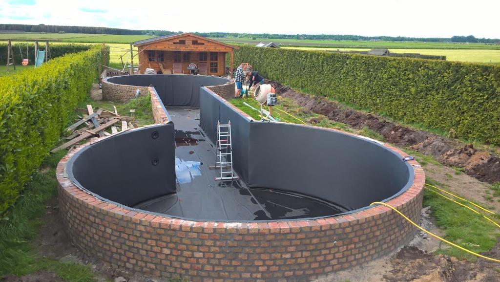 Vijverfolie op maat gelast, Ophalen