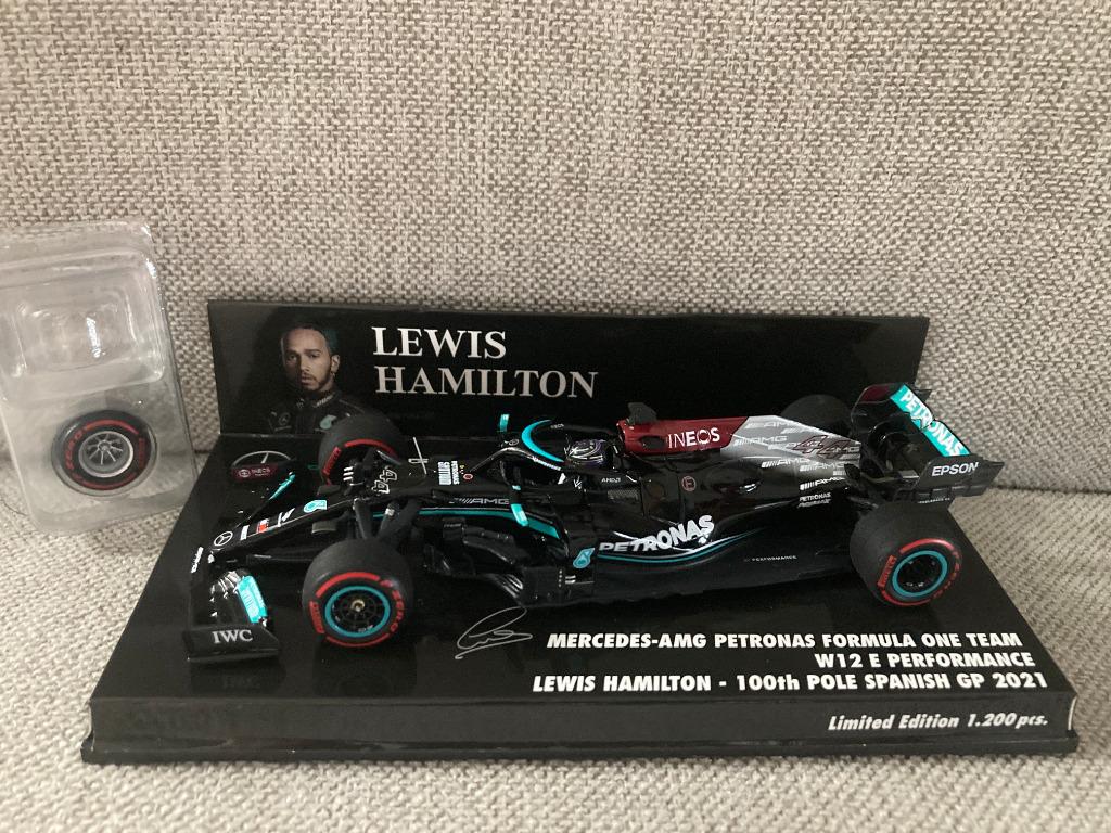 Lewis Hamilton 1:43 Spanish GP 2021 100th Pole Mercedes, Ophalen of Verzenden, Nieuw, Formule 1