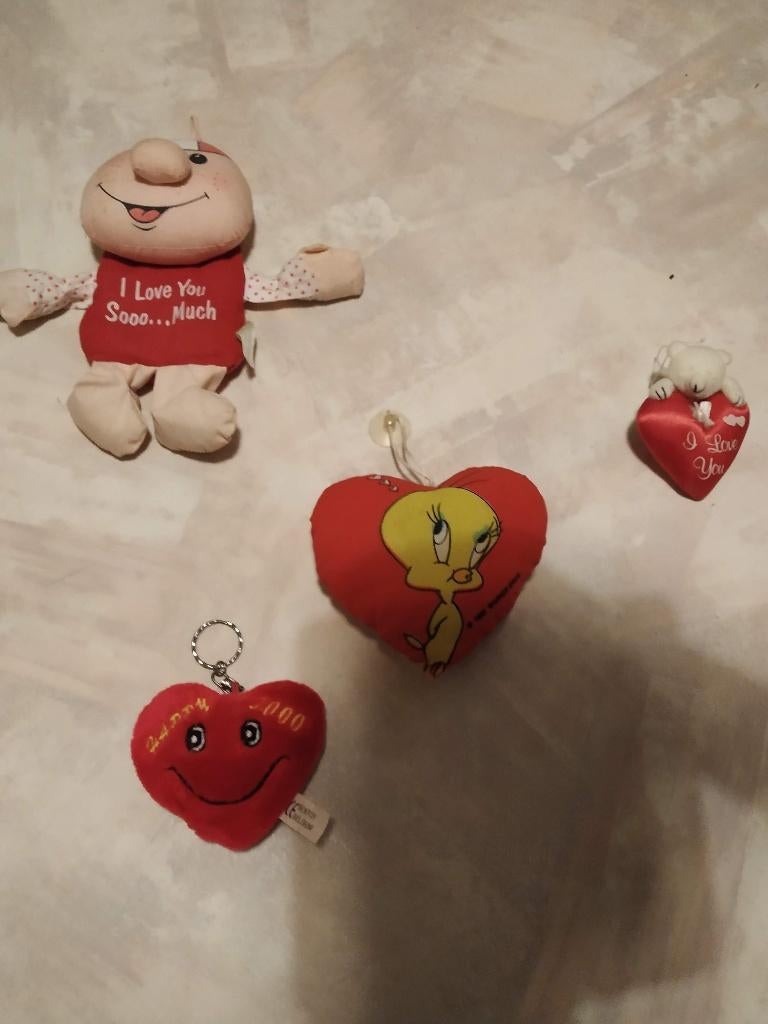 valentijn love knuffel, hartjes enz..voor auto, sleutel enz, Ophalen of Verzenden