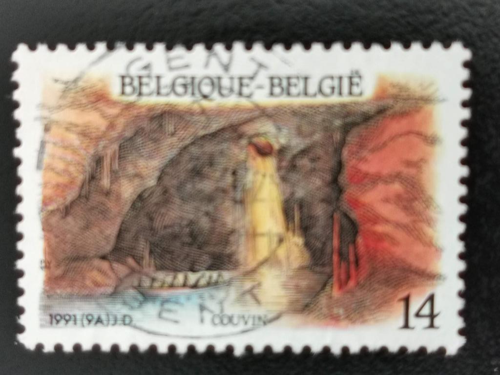 Belgie 1991 - Couvin - Grotten van Neptunus, Ophalen of Verzenden, Gestempeld