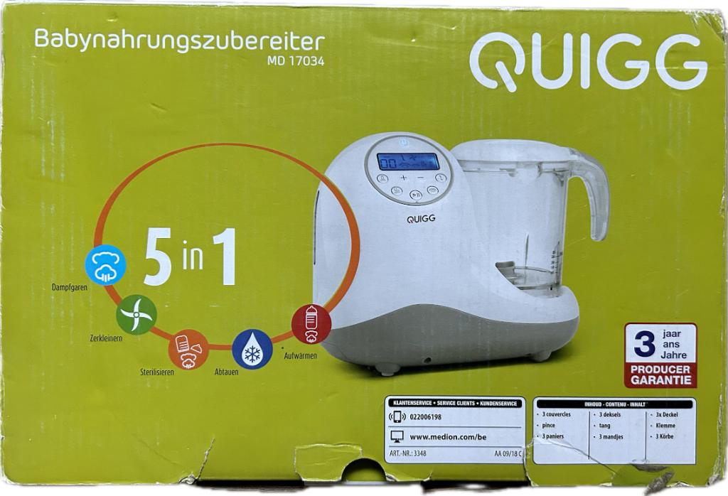 QUIGG kooktoestel en blender voor babyvoeding, Kinderen en Baby's, Babyvoeding en Toebehoren, Nieuw, Overige typen, Ophalen of Verzenden