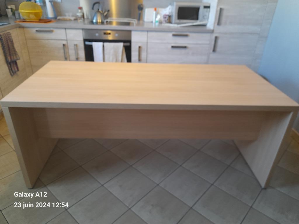 table bureaux chêne claire bureaux, Maison & Meubles, Bureaux, Enlèvement, Réglable en hauteur, Comme neuf