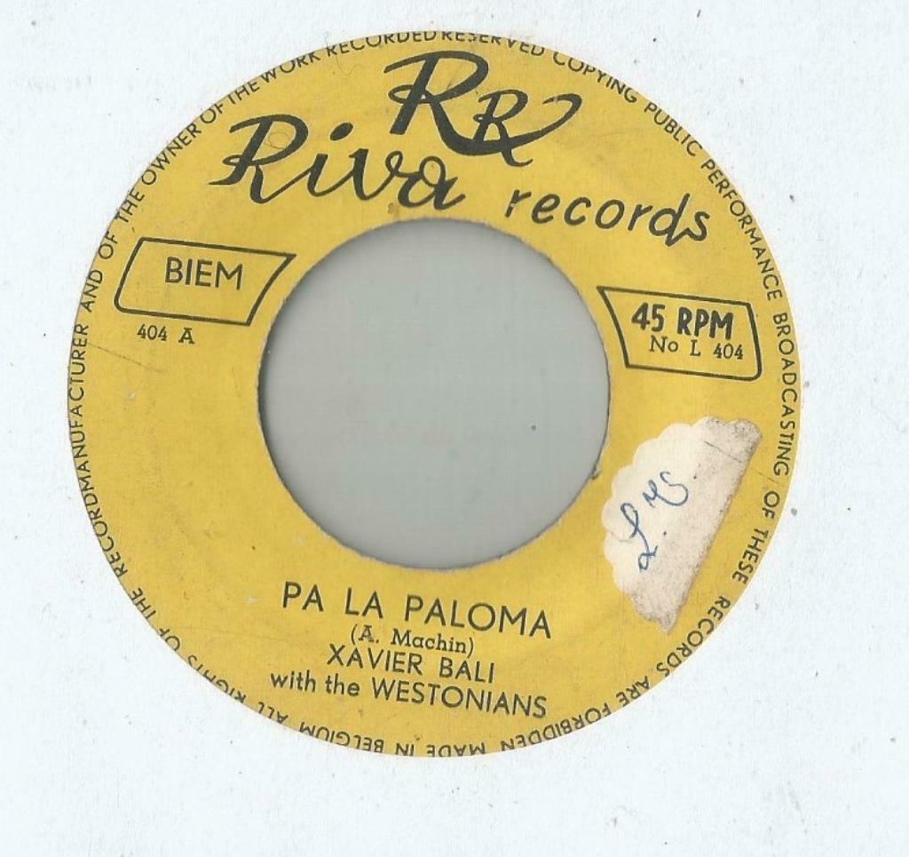 Xavier Bali with the Westonians – Pa La Paloma – Single, Enlèvement ou Envoi, Single, Utilisé, Pop