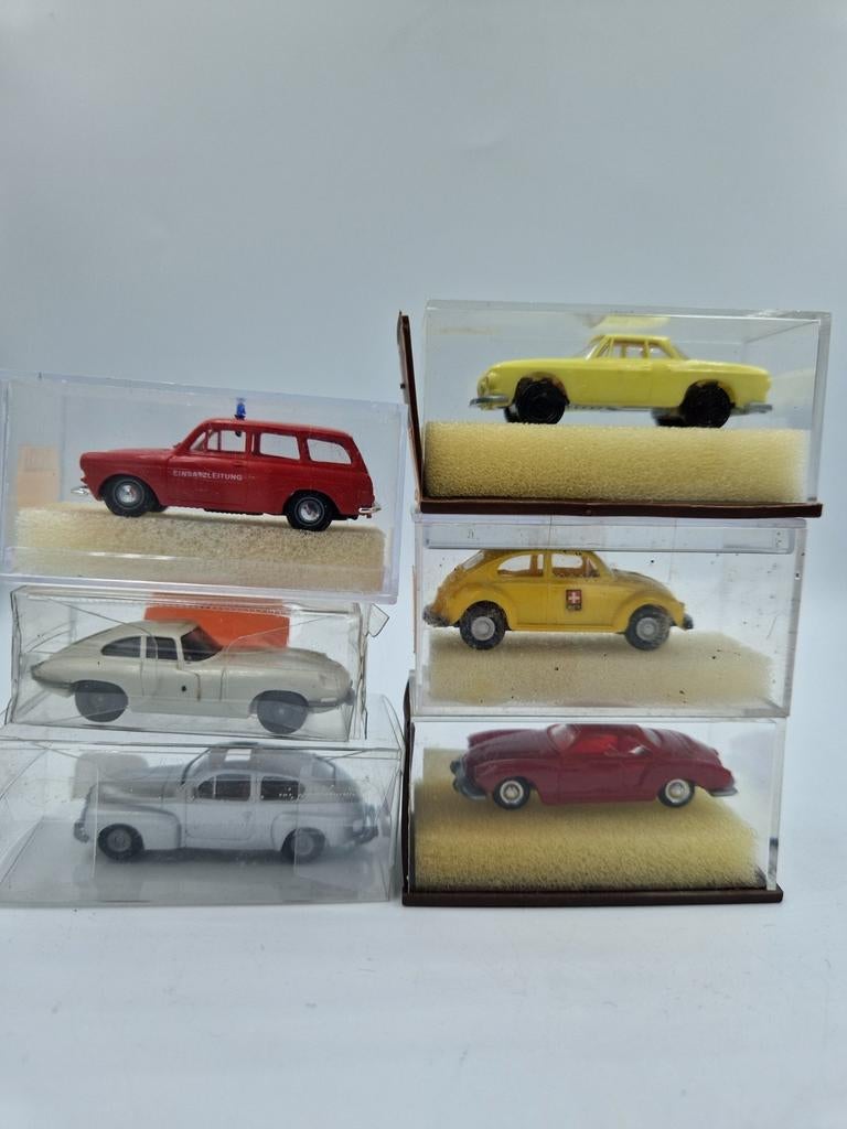 Lot van 6 oude HO 1/87 auto modellen, Ophalen of Verzenden, Zo goed als nieuw, Auto