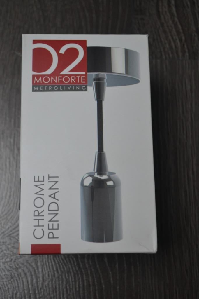 Lampe à suspension noire (E27) - 02 Monforte, Maison & Meubles, Enlèvement ou Envoi, Neuf