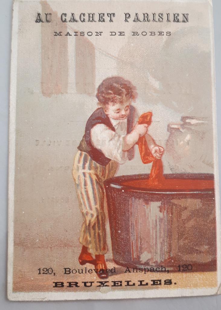 LITHOCHROMO PUBL.BRUXELLES/AU CACHET PARISIEN, Avant 1940, Gravure, Utilisé, Autres sujets/thèmes