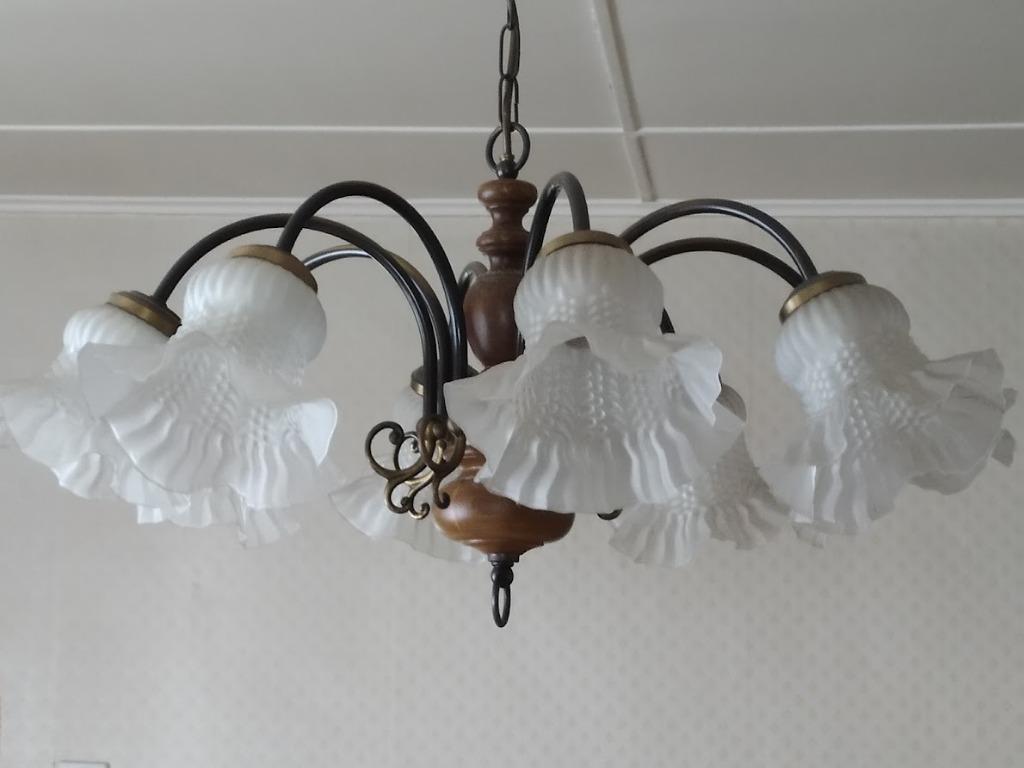 degelijke luster, Enlèvement, Utilisé, Verre, Klassiek/vintage/hebbeding