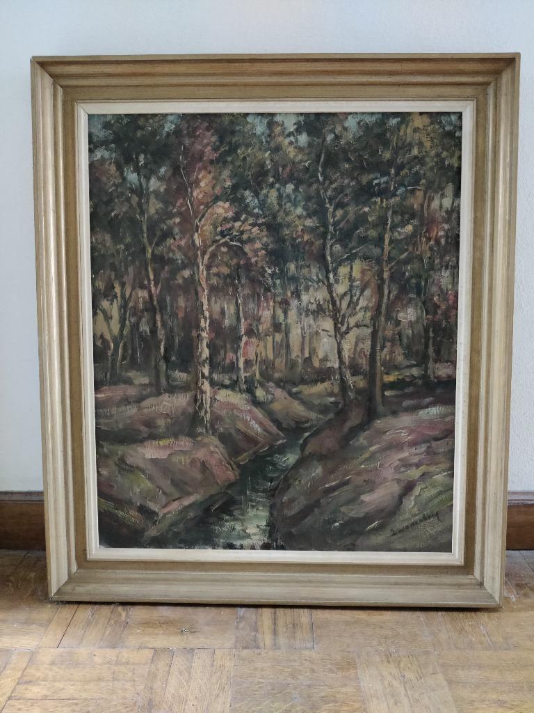 Schilderij bos van A. Zwanenberg, Enlèvement