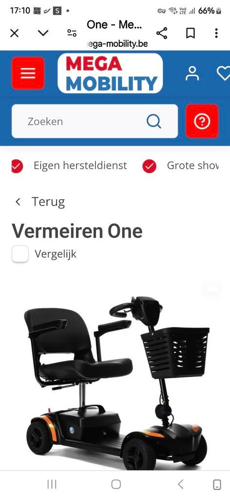 Koopje scooter mindervalide, Diversen, Ophalen