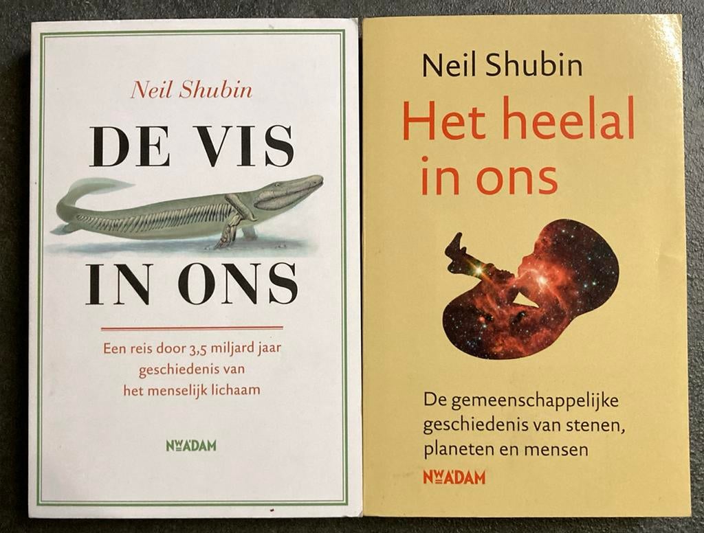 Neil Shubin - Het heelal in ons/De vis in ons, Ophalen of Verzenden, Neil Shubin