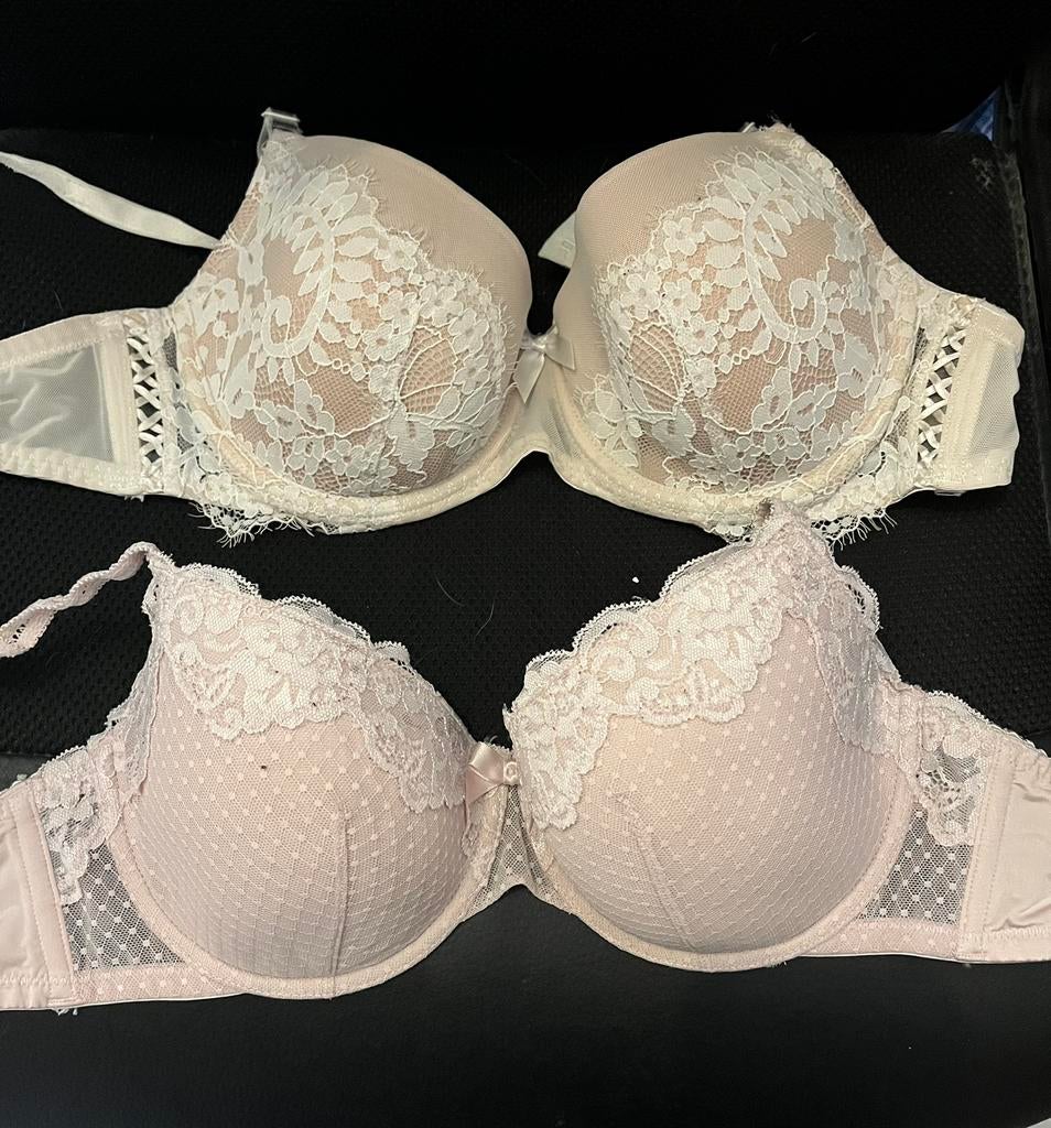 Lot de 2 soutiens gorge avec armatures et rembourrage 85B, Enlèvement, Beige