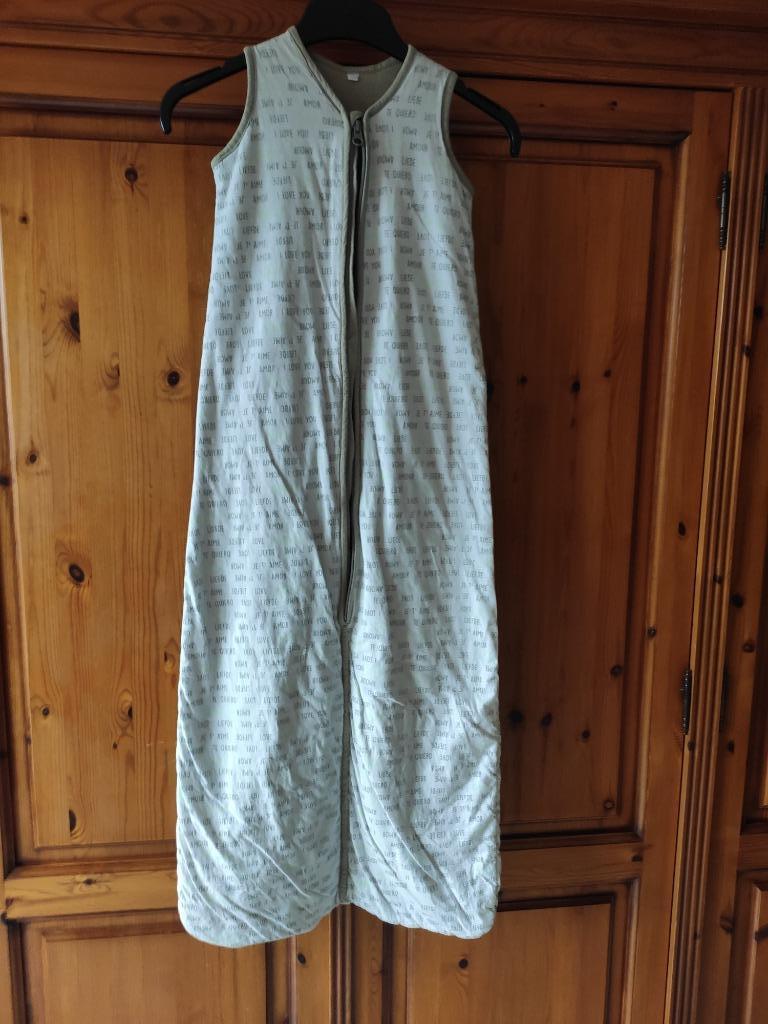 Slaapzak kind zonder mouw, wit, groen 110 cm, Kinderen en Baby's, Ophalen, Gebruikt, Slaapzak