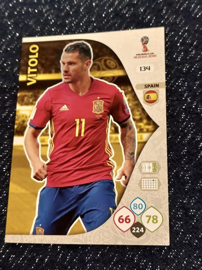 Voetbalkaart / Panini/Vitolo-/Spanje / WK 2018, Verzenden, Zo goed als nieuw, Spelerskaart