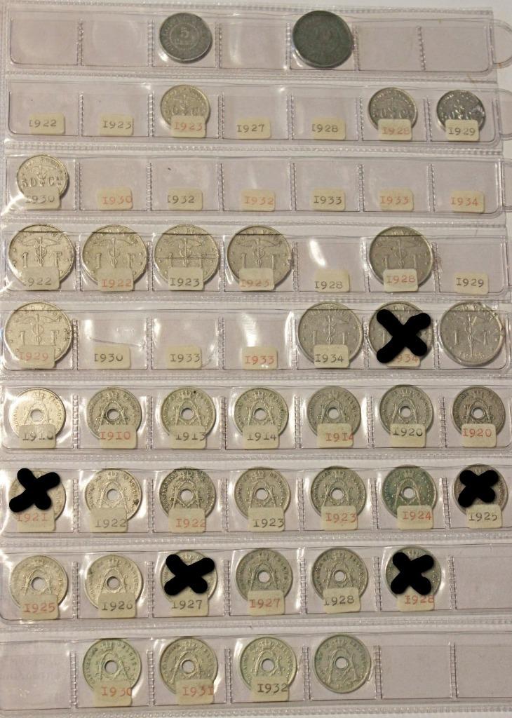 5 et 10 cents de zinc, 50 cents et 1 fr nickel, 5 cents nick, Enlèvement ou Envoi, Série