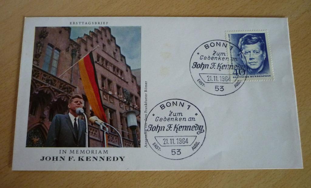 Eerstedagenvelop Deutsche Bundespost Memoriam John Kennedy, Postzegels en Munten, Ophalen of Verzenden