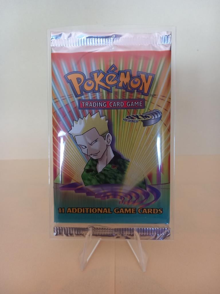 Pokemon/ Gym Heroes Booster Pack - Lt. Surge - Sealed, Ophalen of Verzenden, Nieuw, Booster
