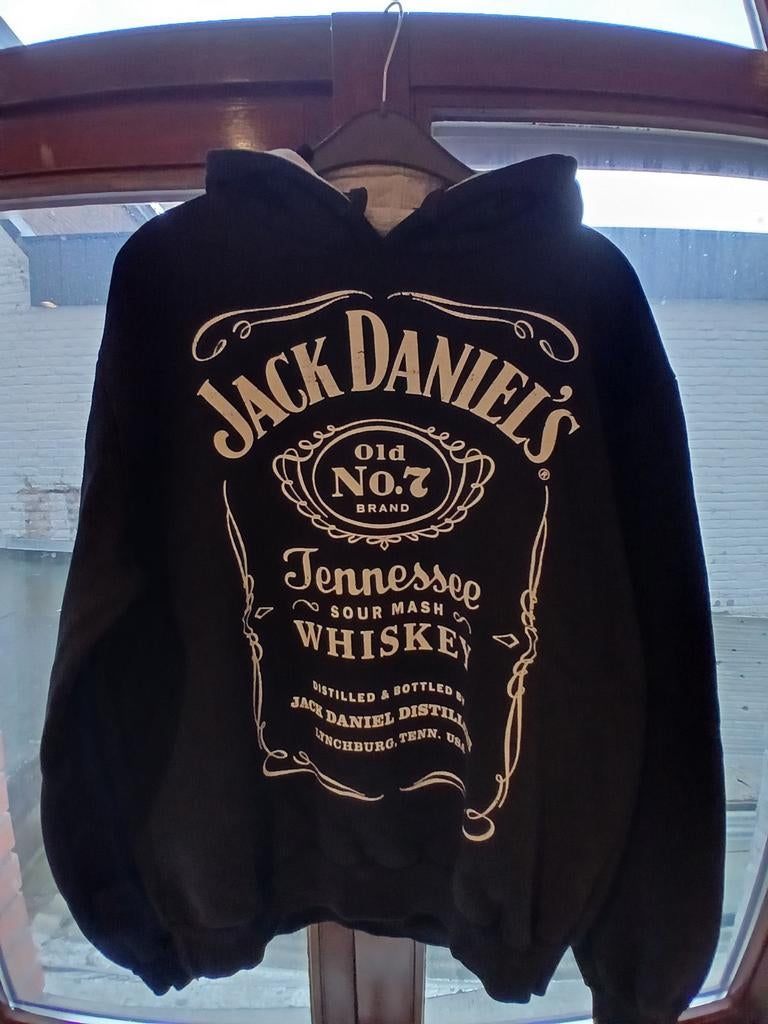 pull à capuche Jack Daniel's noir taille l, Envoi, Noir