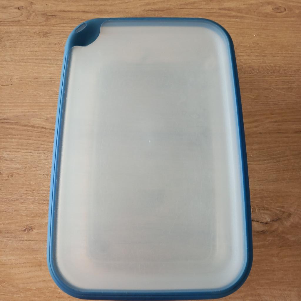 Doorschijnende bewaardoos met blauw deksel, Enlèvement, Utilisé, Bleu, Balance