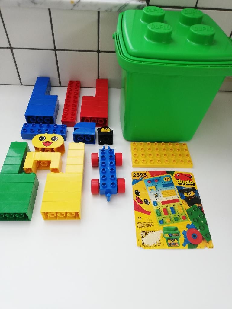 duplo blokken 2393 opbergdoos opberg emmer, Kinderen en Baby's, Speelgoed | Duplo en Lego, Ophalen of Verzenden, Gebruikt, Complete set