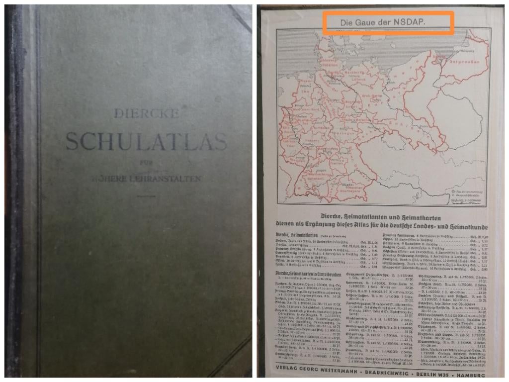 Livre Allemand diercke schulatlas WW2, Envoi