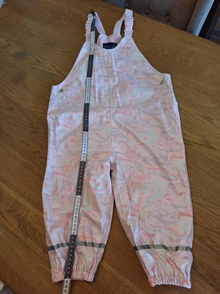 Roze marmerprint waterdichte tuinbroek, Kinderen en Baby's, Ophalen of Verzenden, Gebruikt