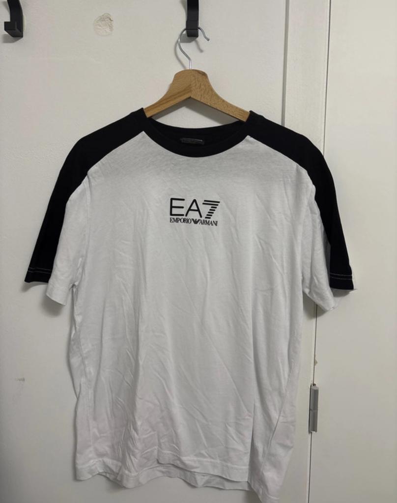 EA7 Emporio Armani T-shirt, Kleding | Heren, T-shirts, Ophalen, Maat 52/54 (L), Wit, Zo goed als nieuw