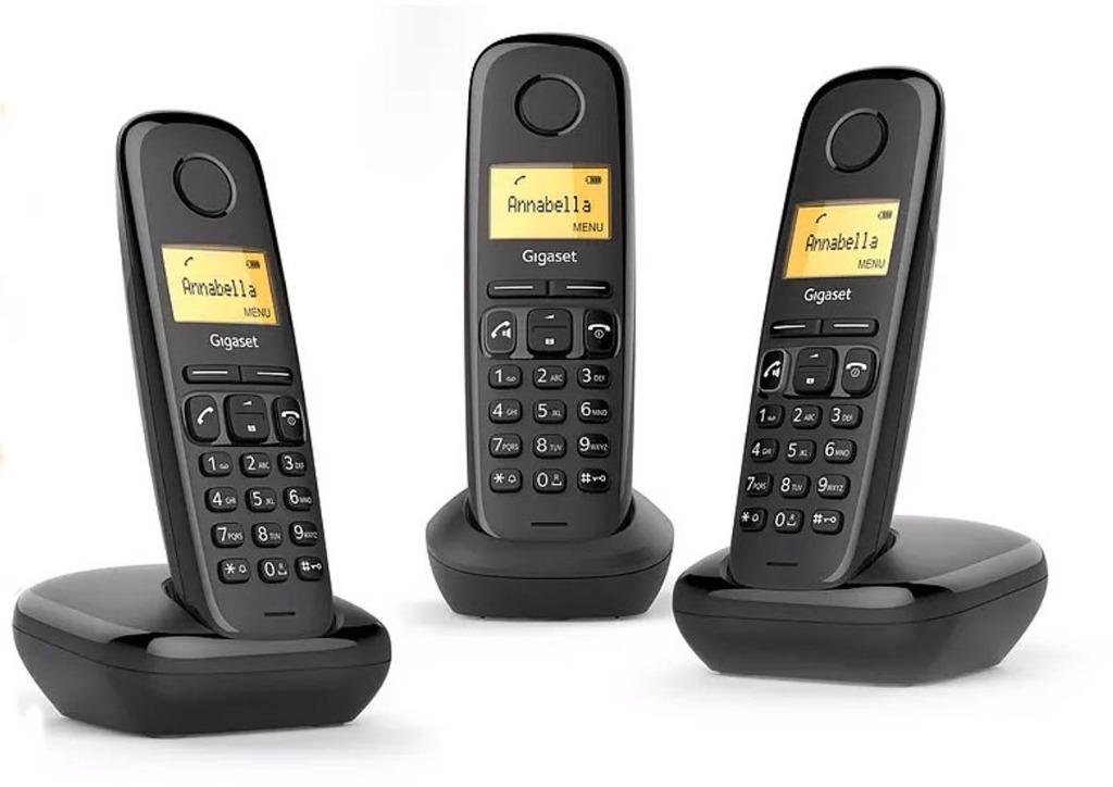Gigaset A270 Trio DECT Telefoon Zwart, Envoi, Comme neuf, 3 combinés