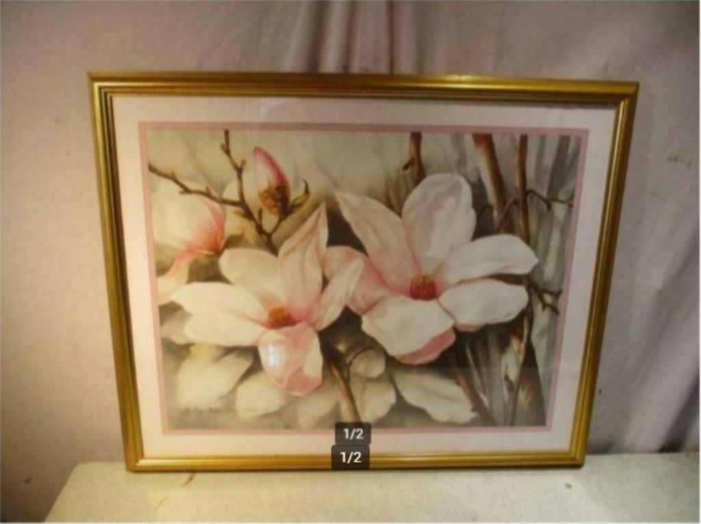 Magnifique tirage d'art 'Fleurs' - Peggy Thatch Sibley - 72x, Enlèvement ou Envoi, Comme neuf, Création originale