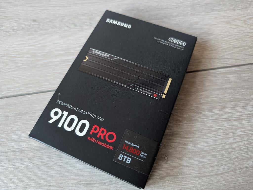 Samsung 9100 PRO SSD 8 TB heatsink NIEUW sealed, Computers en Software, Harde schijven, Intern, SSD, Nieuw, Ophalen of Verzenden