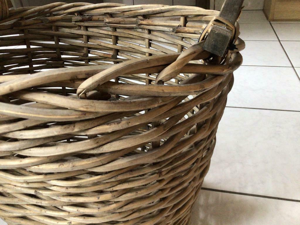 Mand, Zo goed als nieuw, Rond, Hout, Mand