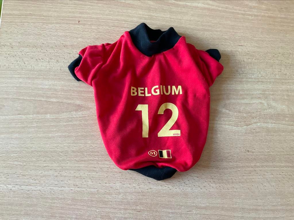 Hondenshirt Belgium, maat 28, Dieren en Toebehoren, Hondenkleding, Ophalen of Verzenden, Zo goed als nieuw, Hondenshirt
