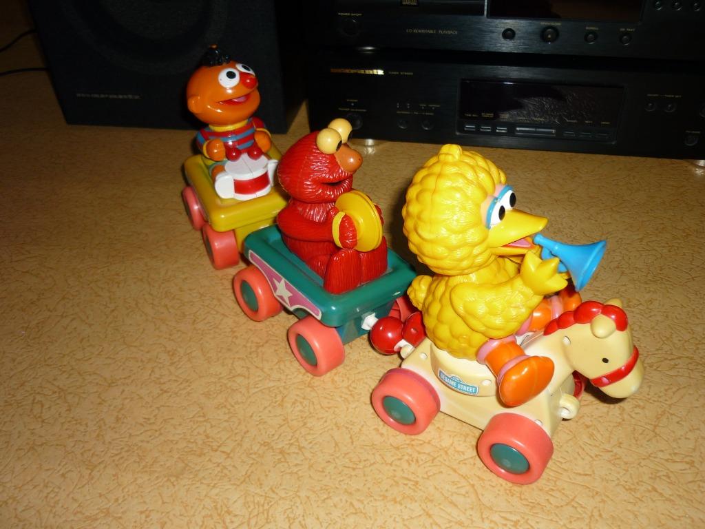 Vintage TYCO pull along treintje van sesamstaat uit jaren 80, Ophalen of Verzenden, Zo goed als nieuw, Overige typen, Met wieltjes