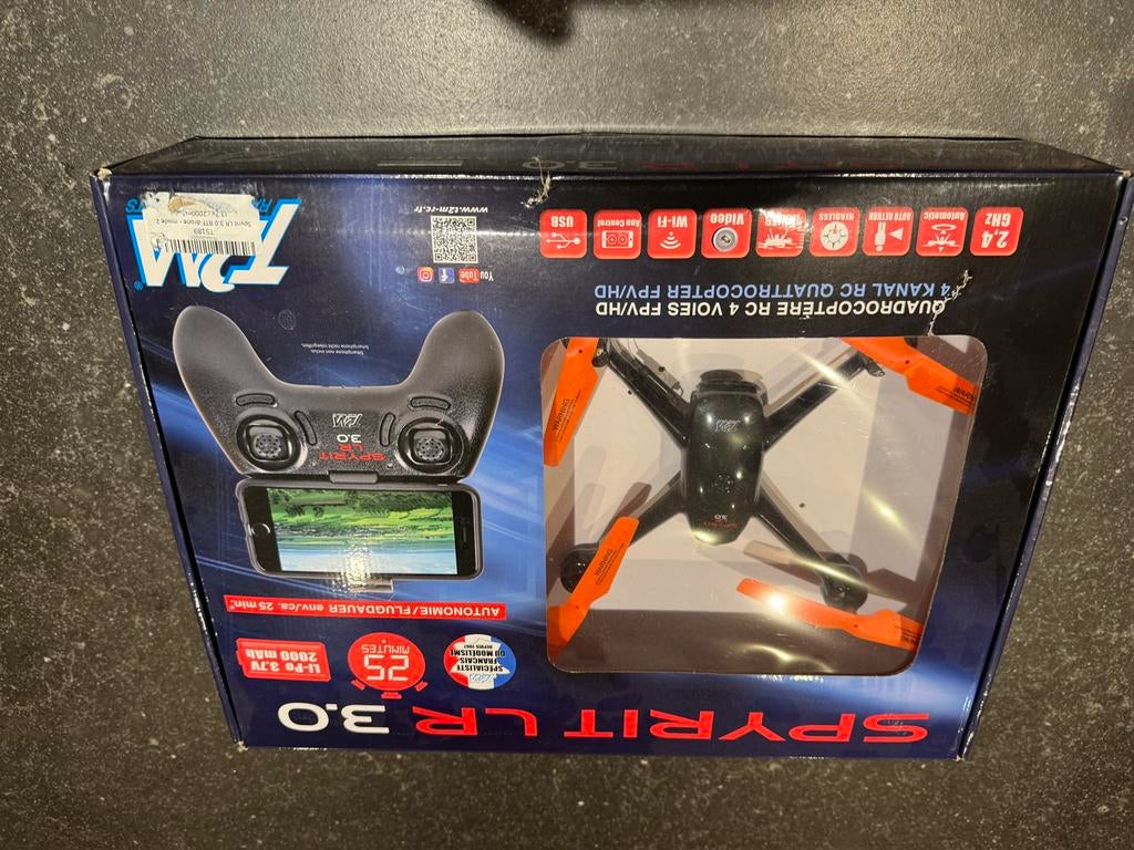 Drone Spyrit LR 3.0, Enlèvement ou Envoi, RTF (Ready to Fly), Électro, Quadricoptère ou Multicoptère