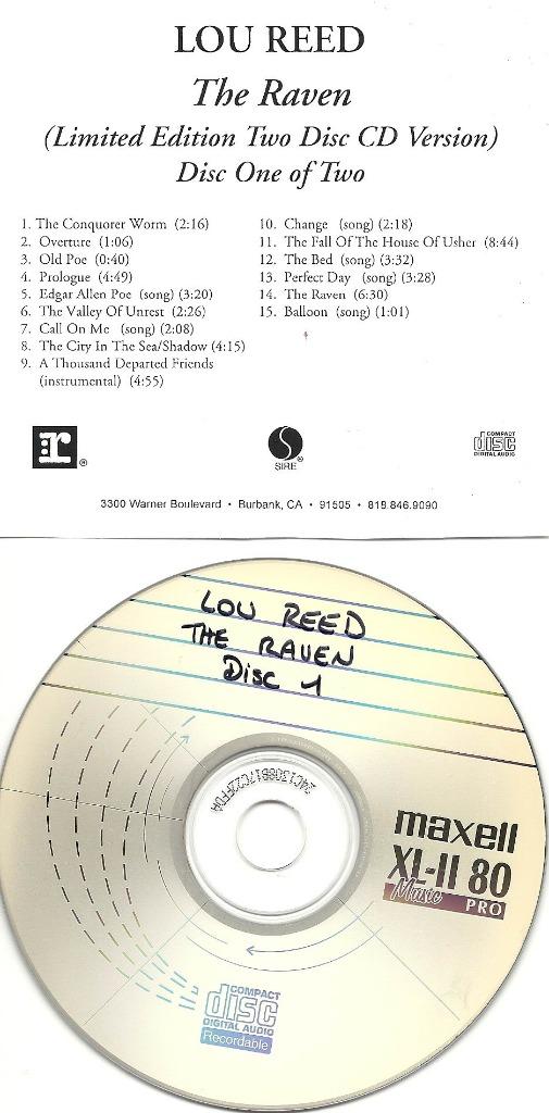 Lou Reed - The Raven (promocopy), Cd's en Dvd's, Ophalen of Verzenden, Zo goed als nieuw, Alternative