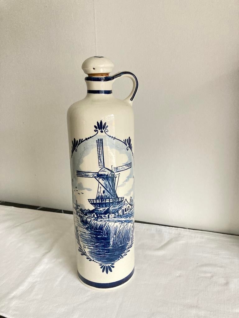 Vintage Delfts Blauw Kruik Pot Bols Fles, Ophalen of Verzenden